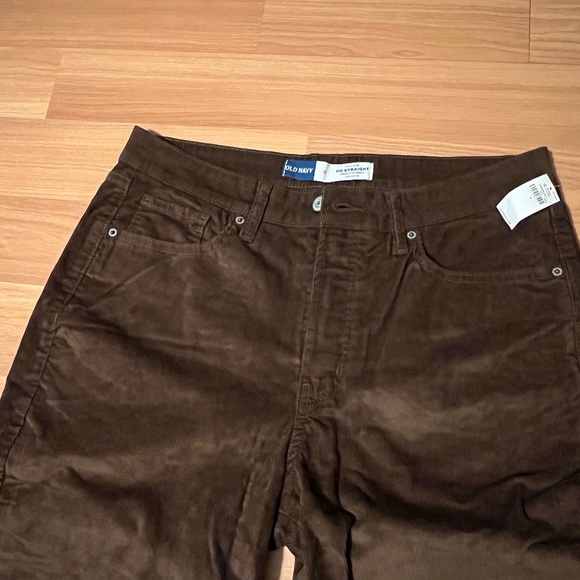 Old Navy High-Waisted OG Straight Corduroy Ankle Pants, Brown, Size 12 - Picture 5 of 6